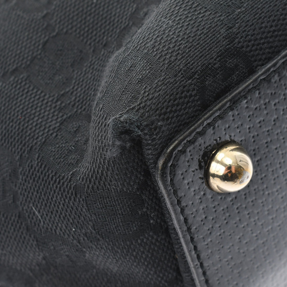 Gucci Mini Black Gold Hardware GG Canvas Handbag - Picture 6 of 14